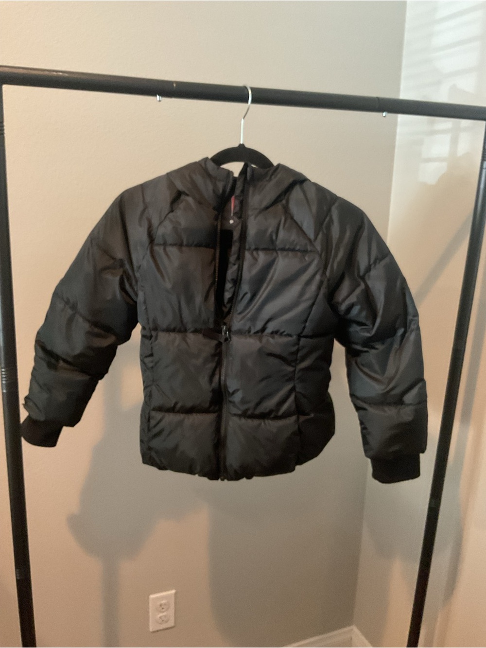 Swiss Tech Kids Black Hooded Puffer Jacket